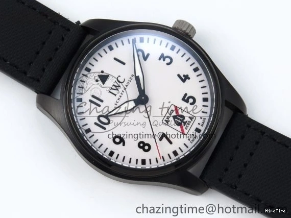 MIROTIME 0101 Pilot Black Ace BLSF 1:1 Best Edition White Lume Dial on Black Nylon Strap MIYOTA OnTrend 7021